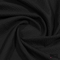 Laine coton costume motif chevron taupe blanc cassé