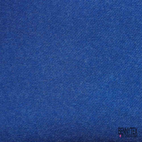 Sergé de laine souple bleu nautique