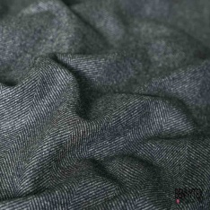 Chevron de laine souple chiné noir gris clair