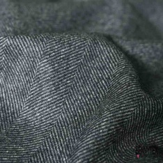 Chevron de laine souple chiné noir gris clair