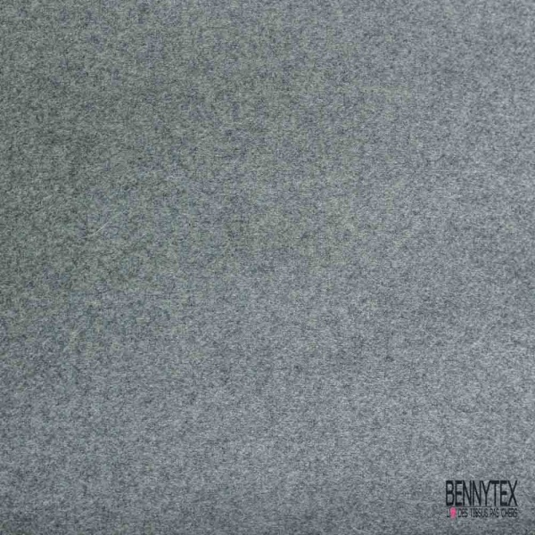 Caban souple de laine feutré chiné gris