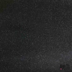 Cachemire de laine souple pied de puce chiné noir gris moyen