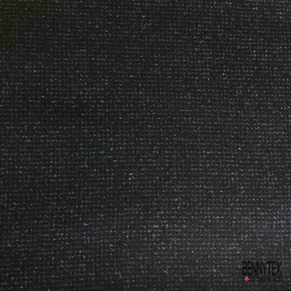 Cachemire de laine souple pied de puce chiné noir gris moyen