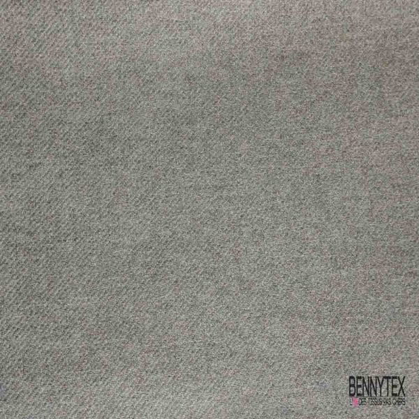 Sergé de laine gratté souple taupe beige chiné