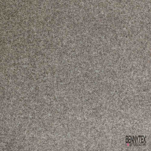 Caban souple de laine feutré chiné taupe