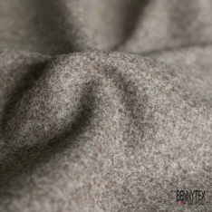 Caban souple de laine feutré chiné taupe