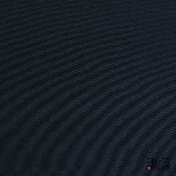 Coupon 3 m grain de coton uni bleu nuit
