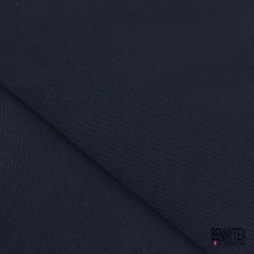 Coupon 3 m grain de coton uni bleu nuit