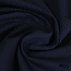 Coupon 3 m grain de coton uni bleu nuit