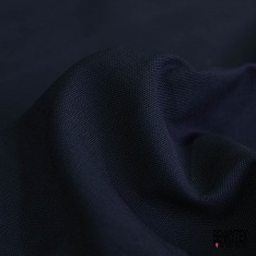 Coupon 3 m grain de coton uni bleu nuit