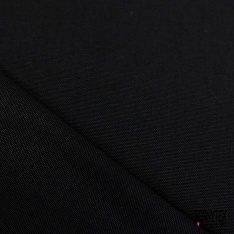 Coupon 3 m grain de coton uni noir