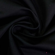Coupon 3 m grain de coton uni noir