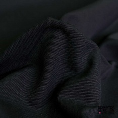 Coupon 3 m grain de coton uni noir