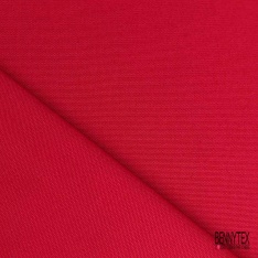 Coupon 3 m grain de coton uni rouge