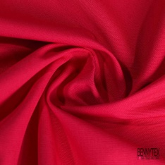 Coupon 3 m grain de coton uni rouge