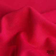Coupon 3 m grain de coton uni rouge