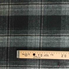 Velours de laine double face recto carreau verso anthracite