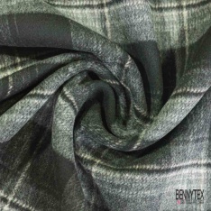 Velours de laine double face recto carreau verso anthracite