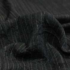 Gabardine de laine uni noir