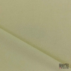 Gaufré de soie motif quadrillage ton sur ton chartreuse moux