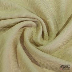 Gaufré de soie motif quadrillage ton sur ton chartreuse moux