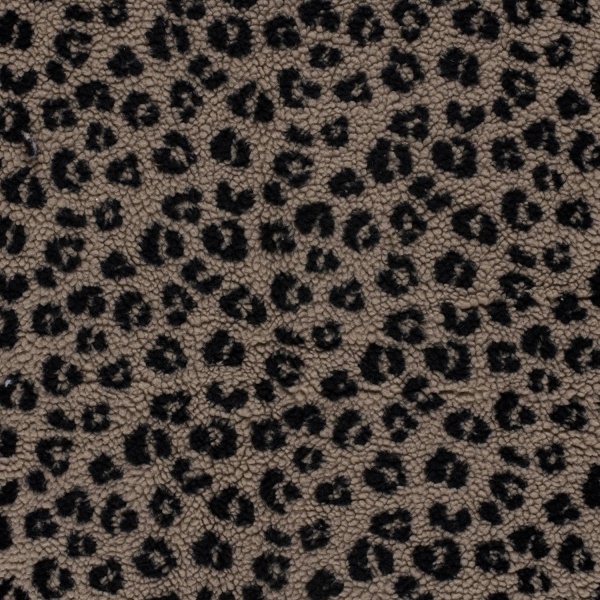 Sherpa Fleece tissu jacquard léopard taupe
