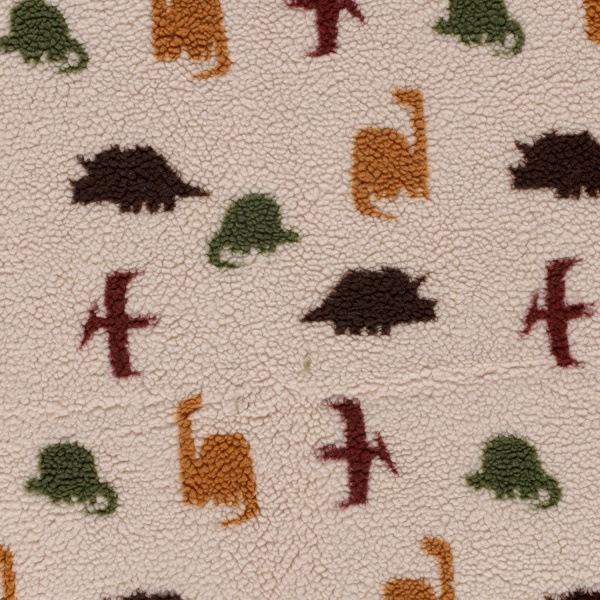 Sherpa Fleece tissu jacquard dinosaure