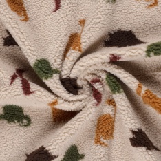 Sherpa Fleece tissu jacquard dinosaure