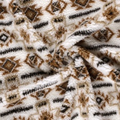 Sherpa Fleece tissu jacquard dinosaure