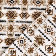 Sherpa Fleece tissu jacquard dinosaure