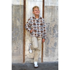 Sherpa Fleece tissu jacquard dinosaure