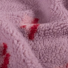 Sherpa Fleece tissu jacquard éclair fond violine pastel