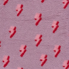 Sherpa Fleece tissu jacquard éclair fond violine pastel