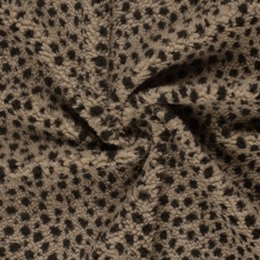 Sherpa Fleece tissu jacquard fleur fond aubergine