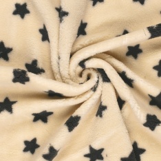 Sherpa Fleece tissu jacquard coccinelle fond crème