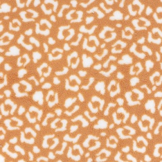 Sherpa Fleece tissu jacquard grand vichy caramel fond blanc cassé