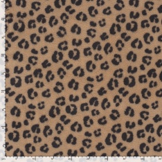 Sherpa Fleece tissu jacquard panthère camel