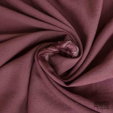 Coupon 3m viscose voile vieux rose brodé floral camaïeu de rose
