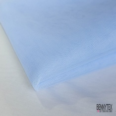 Coupon 3m tulle rigide anti feu uni ciel