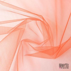 Coupon 3m tulle rigide anti feu uni orange