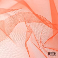 Coupon 3m tulle rigide anti feu uni orange