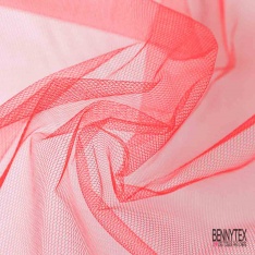 Coupon 3m tulle rigide anti feu uni rouge