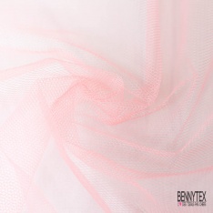 Coupon 3m tulle rigide anti feu uni corail