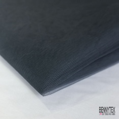 Coupon 3m tulle rigide anti feu uni anthracite