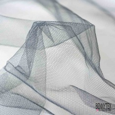 Coupon 3m tulle rigide anti feu uni anthracite