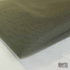 Coupon 3m tulle rigide anti feu uni kaki