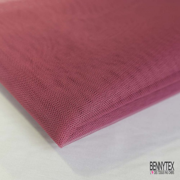 Coupon 3m tulle rigide anti feu uni lait mûre