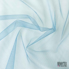 Coupon 3m tulle rigide anti feu uni pétrole