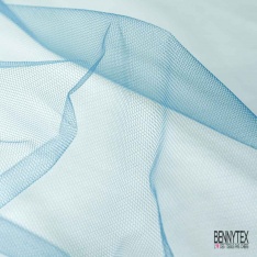 Coupon 3m tulle rigide anti feu uni pétrole