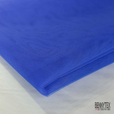 Coupon 3m tulle rigide anti feu uni bleu électrique